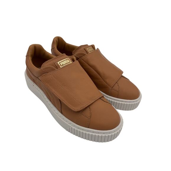 PUMA basket Platform Strap Sneaker Sz 7.5 in Apple Cinnamon. NEW - Picture 1 of 8